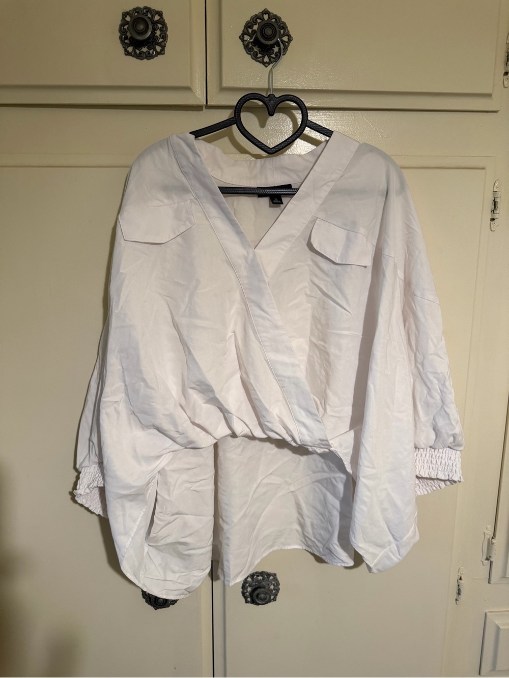 ALFANI White  Wrap-Front Women’s Top